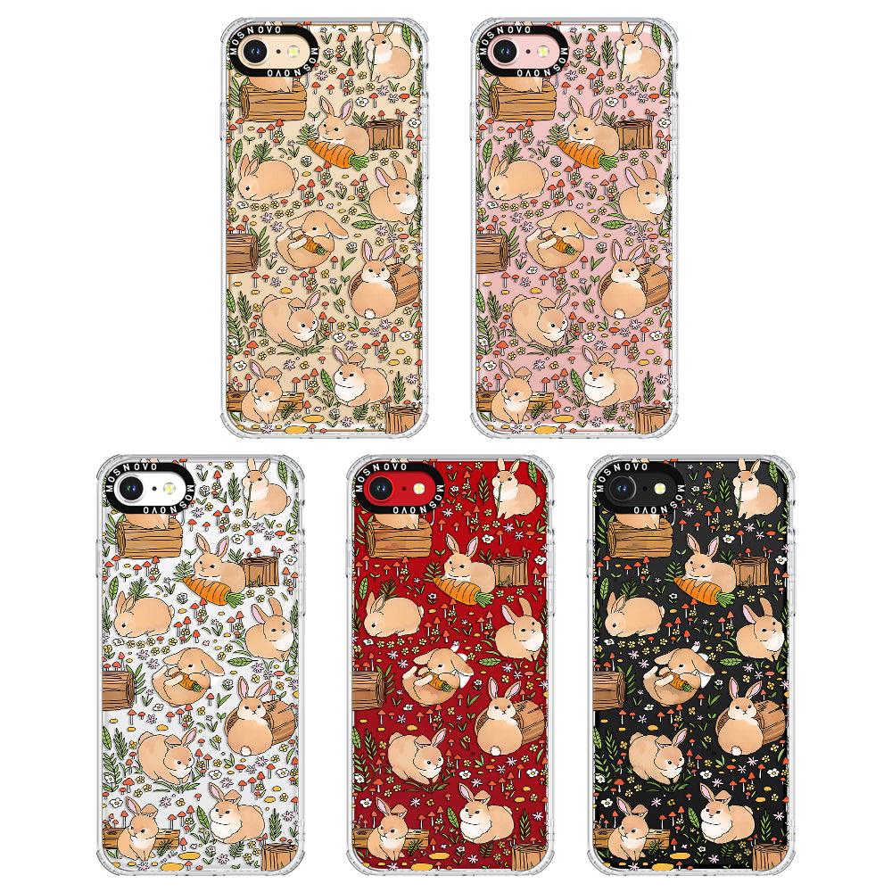 Cute Bunny Garden Phone Case - iPhone 8 Case - MOSNOVO