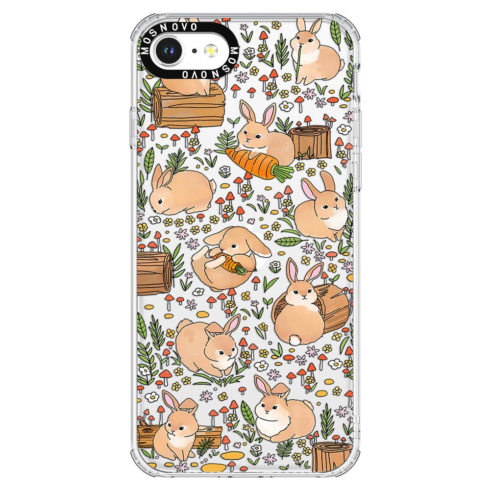 Cute Bunny Garden Phone Case - iPhone SE 2020 Case - MOSNOVO