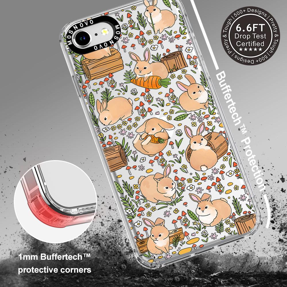 Cute Bunny Garden Phone Case - iPhone SE 2022 Case - MOSNOVO