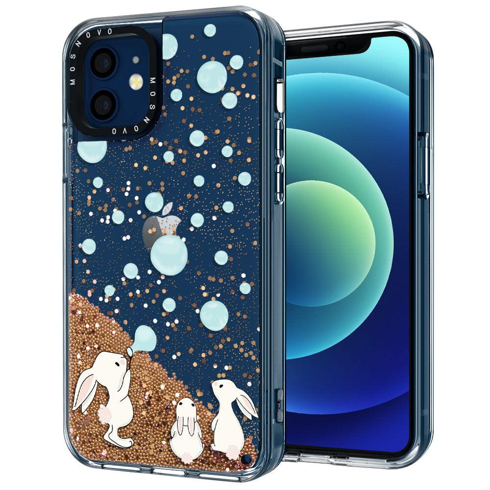 Cute Bunny Glitter Phone Case - iPhone 12 Case - MOSNOVO