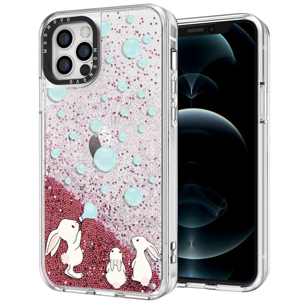 Cute Bunny Glitter Phone Case - iPhone 12 Pro Case - MOSNOVO