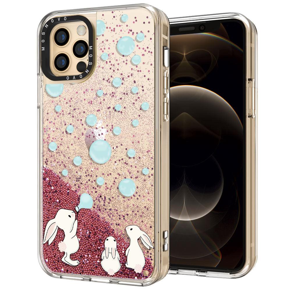 Cute Bunny Glitter Phone Case - iPhone 12 Pro Case - MOSNOVO