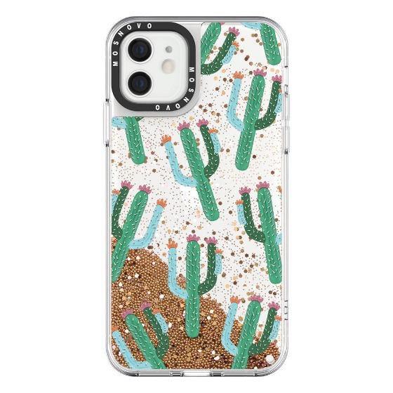 Cute Cactus Glitter Phone Case - iPhone 12 Case