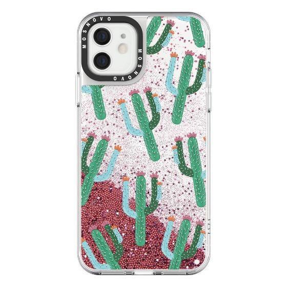 Cute Cactus Glitter Phone Case - iPhone 12 Case