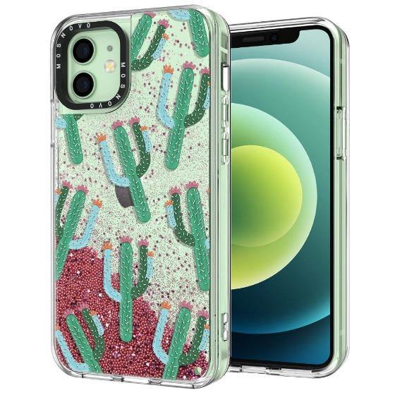 Cute Cactus Glitter Phone Case - iPhone 12 Mini Case
