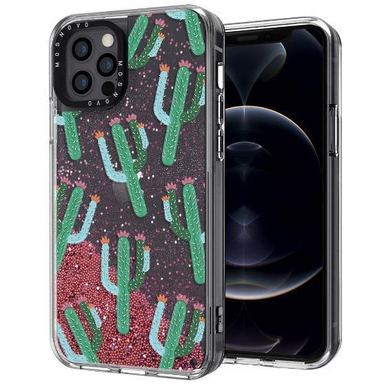 Cute Cactus Glitter Phone Case - iPhone 12 Pro Max Case