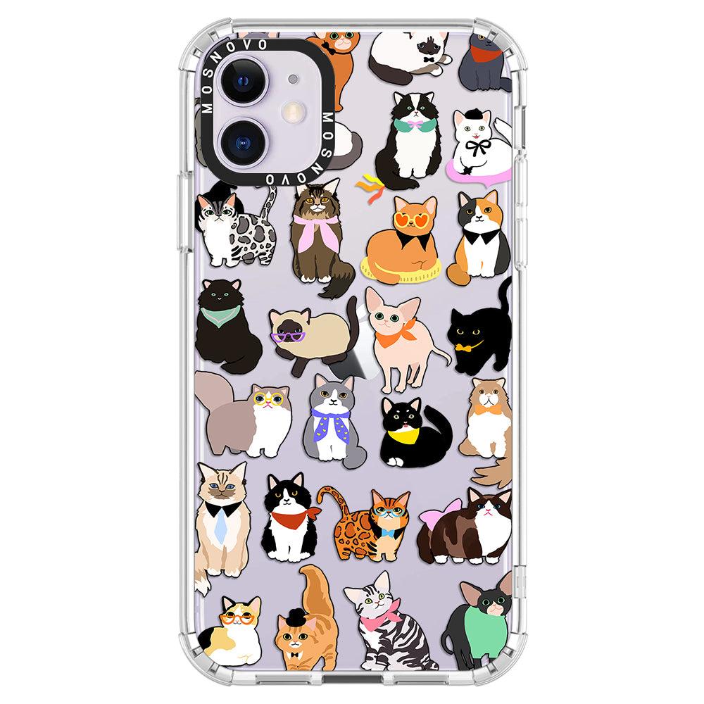 Cute Cat Phone Case - iPhone 11 Case - MOSNOVO