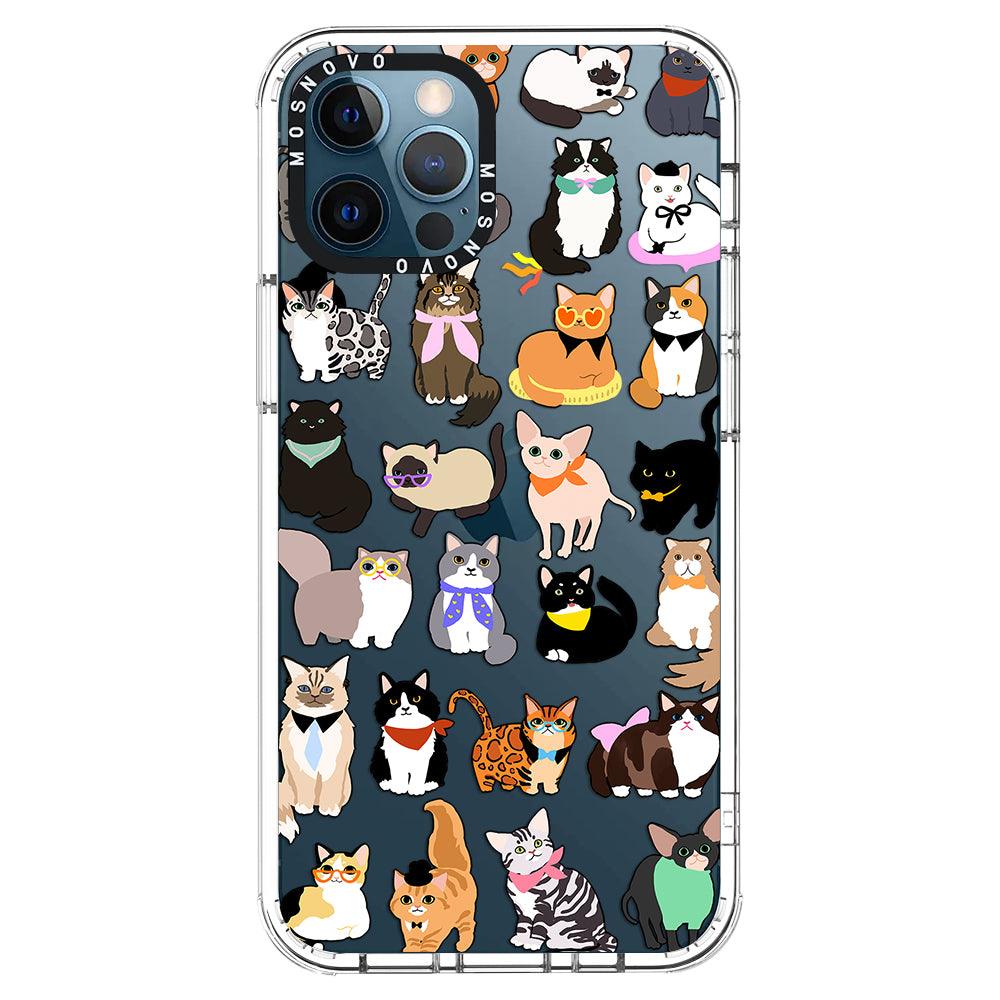 Cute Cat Phone Case - iPhone 12 Pro Case - MOSNOVO