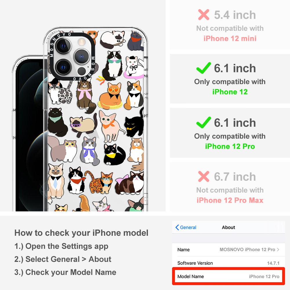 Cute Cat Phone Case - iPhone 12 Pro Case - MOSNOVO