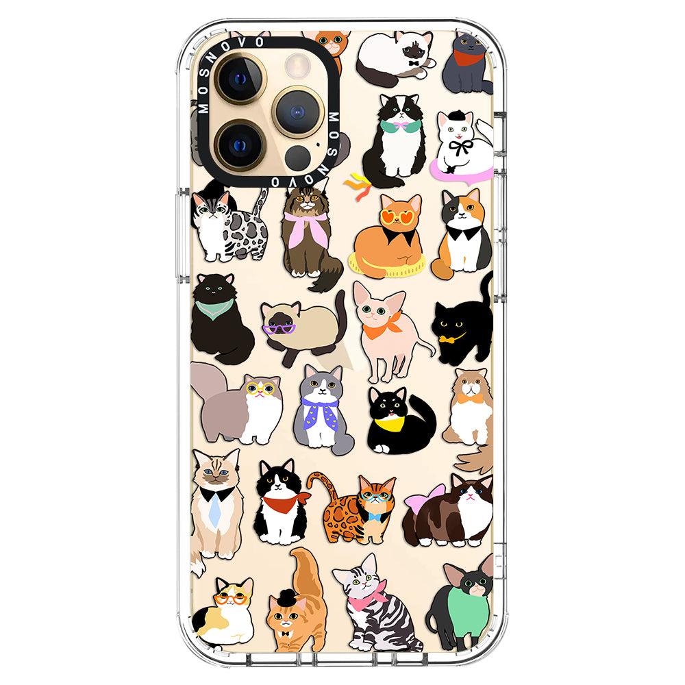 Cute Cat Phone Case - iPhone 12 Pro Max Case - MOSNOVO