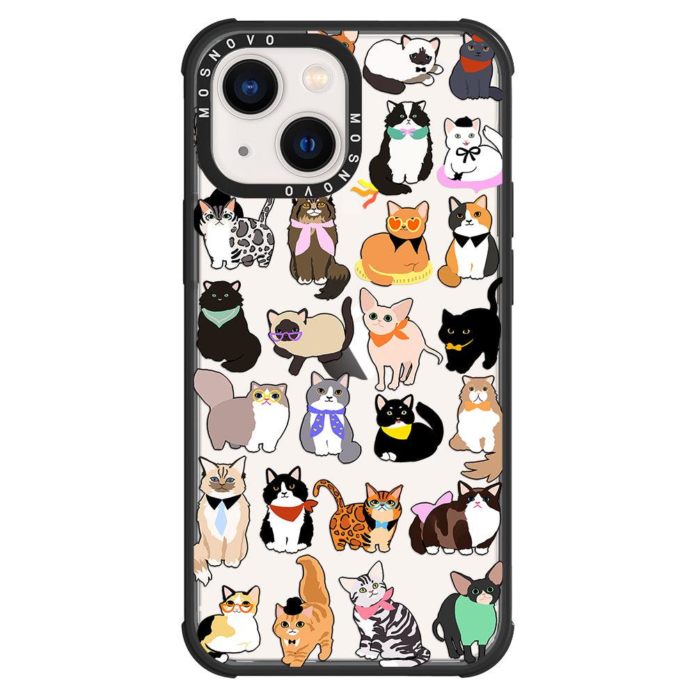 Cute Cat Phone Case - iPhone 13 Case - MOSNOVO