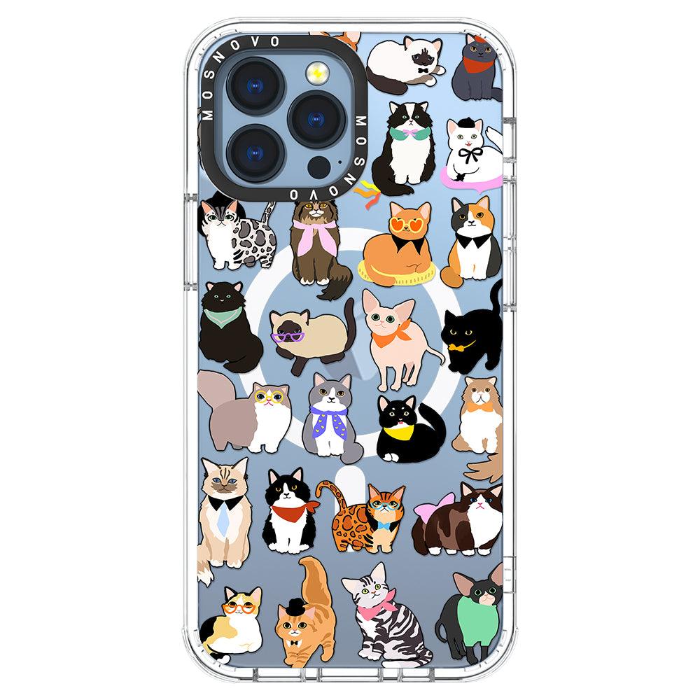 Cute Cat Phone Case - iPhone 13 Pro Max Case - MOSNOVO
