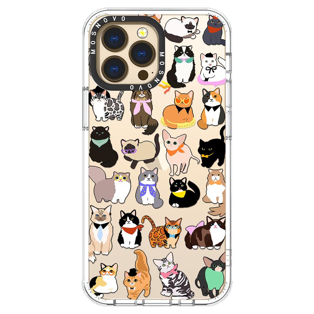 Cute Cat Phone Case - iPhone 13 Pro Max Case - MOSNOVO