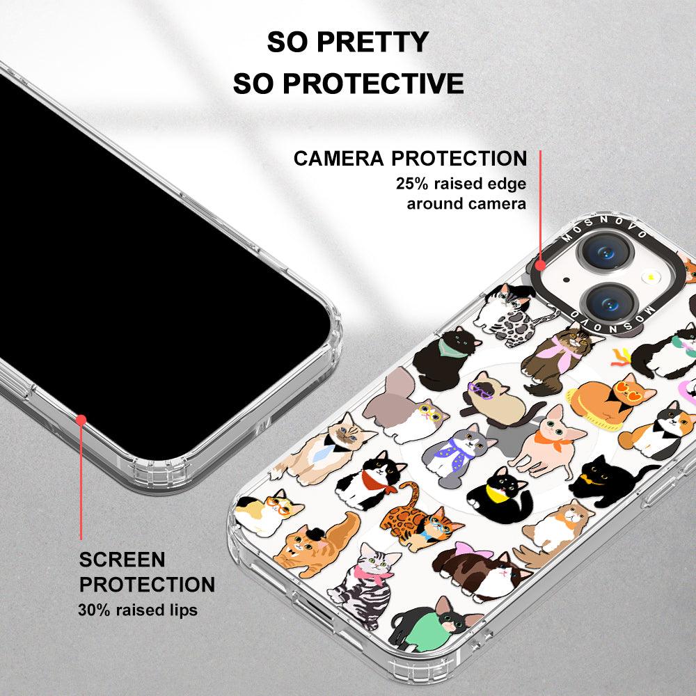 Cute Cat Phone Case - iPhone 14 Case - MOSNOVO