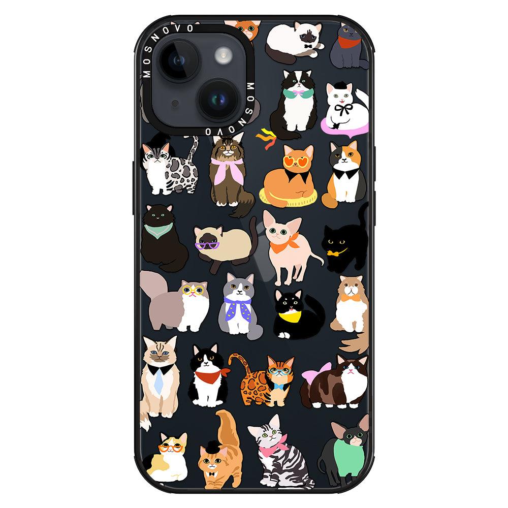 Cute Cat Phone Case - iPhone 14 Plus Case - MOSNOVO