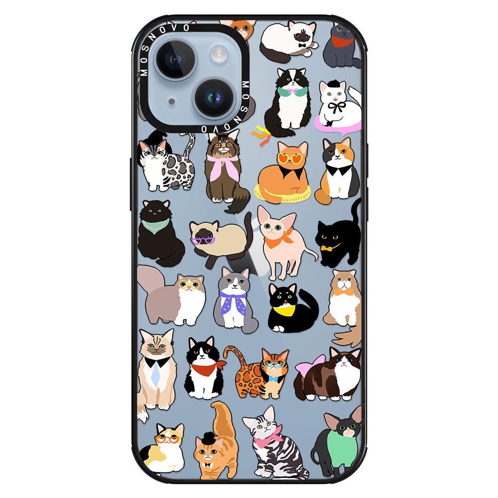 Cute Cat Phone Case - iPhone 14 Plus Case - MOSNOVO
