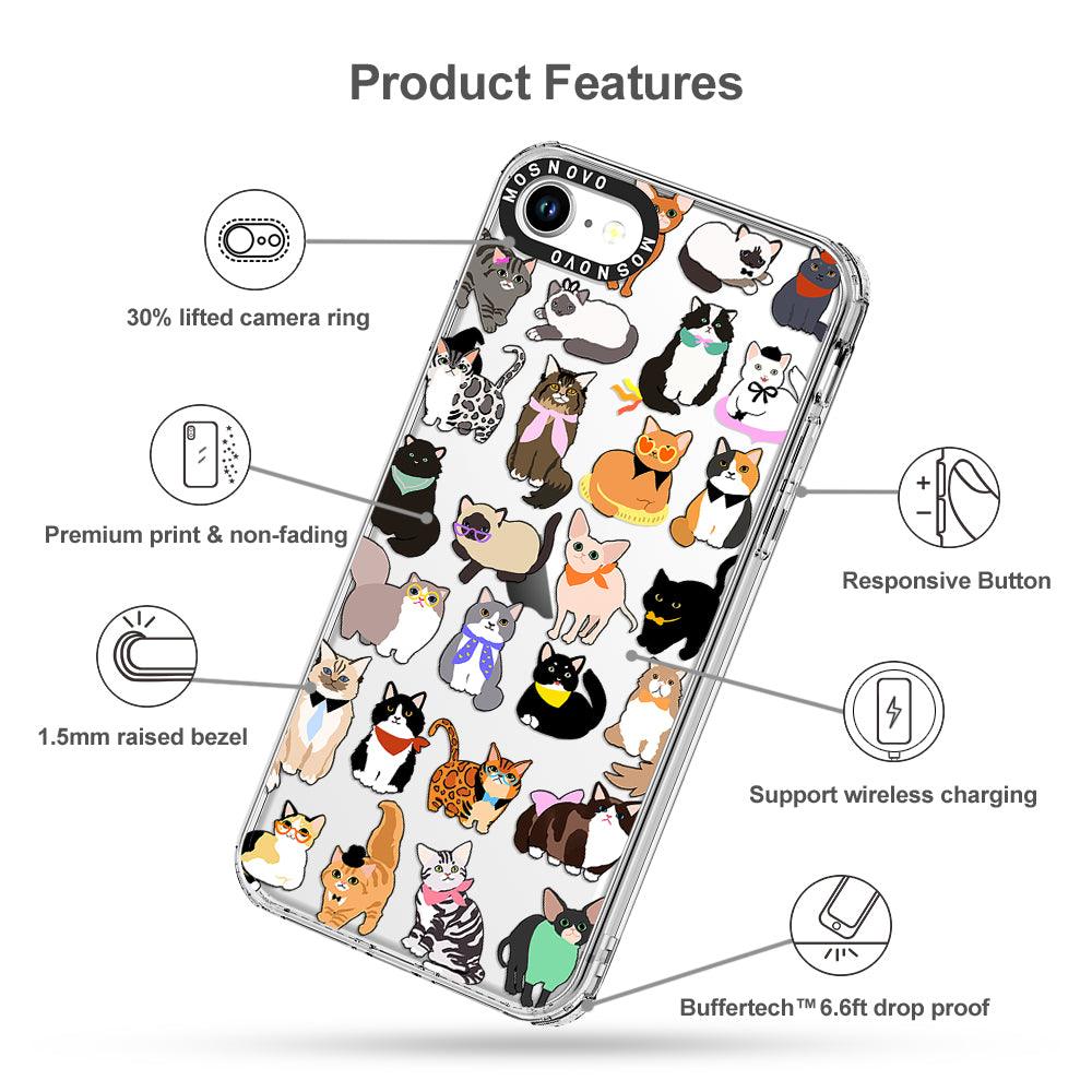 Cute Cat Phone Case - iPhone SE 2022 Case - MOSNOVO