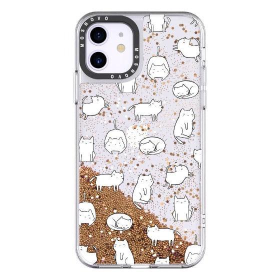 Cute Cats Glitter Phone Case - iPhone 11 Case - MOSNOVO