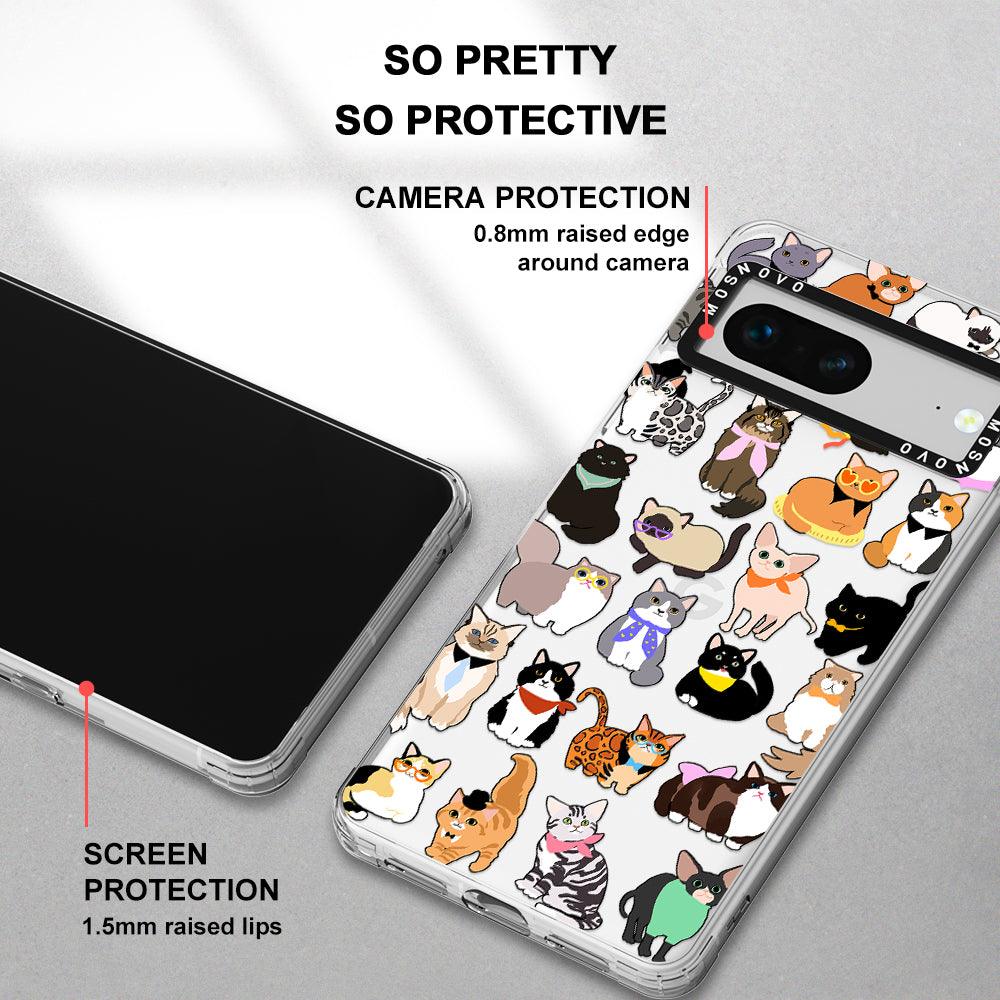 Cute Cats Phone Case - Google Pixel 7 Case - MOSNOVO