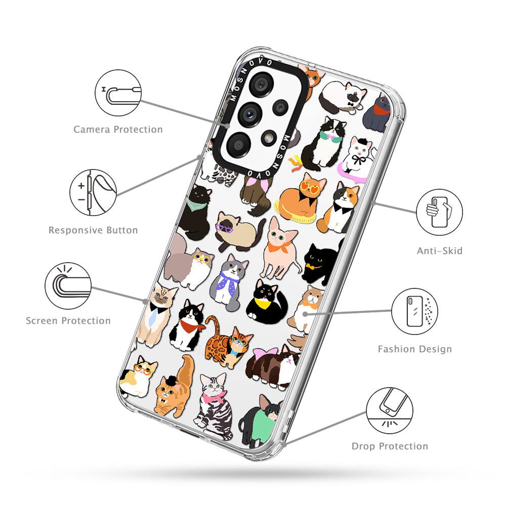 Cute Cats Phone Case - Samsung Galaxy A53 Case - MOSNOVO