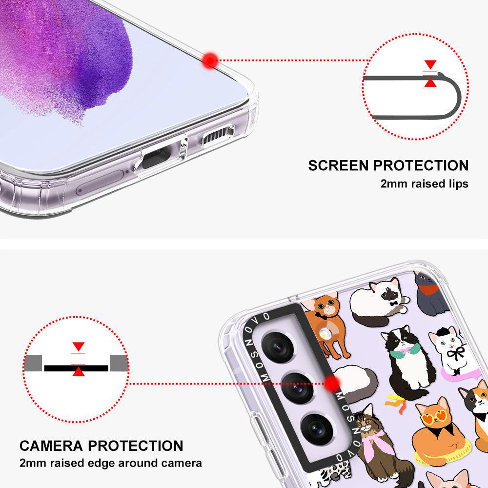 Cute Cats Phone Case - Samsung Galaxy S21 FE Case - MOSNOVO