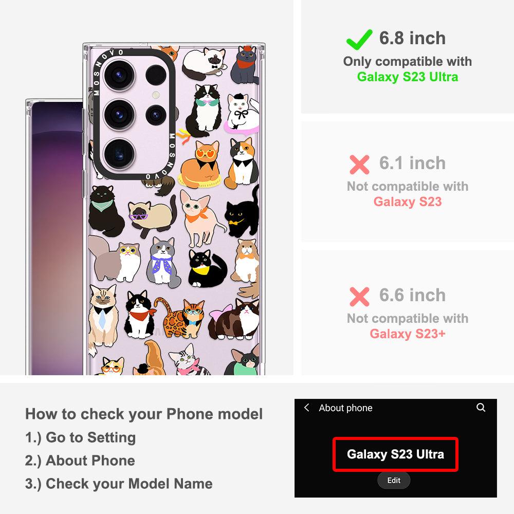 Cute Cats Phone Case - Samsung Galaxy S23 Ultra Case - MOSNOVO