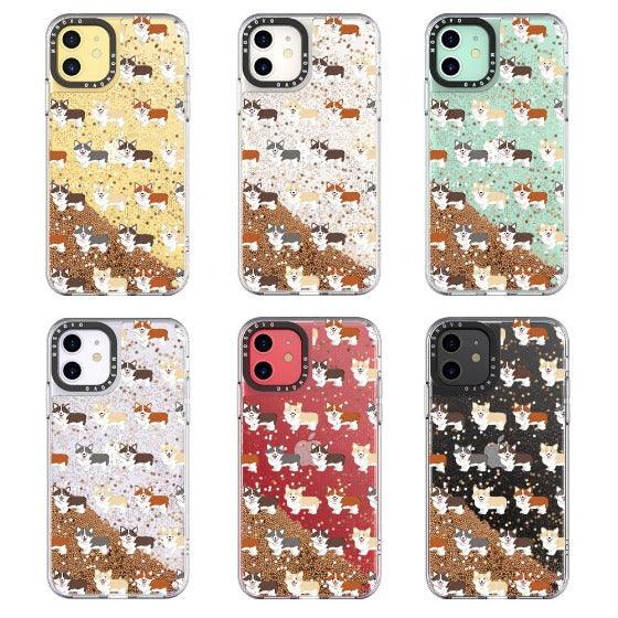 Cute Corgi Glitter Phone Case - iPhone 11 Case - MOSNOVO