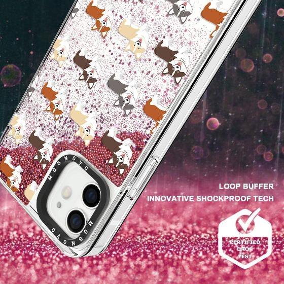 Cute Corgi Glitter Phone Case - iPhone 12 Mini Case - MOSNOVO