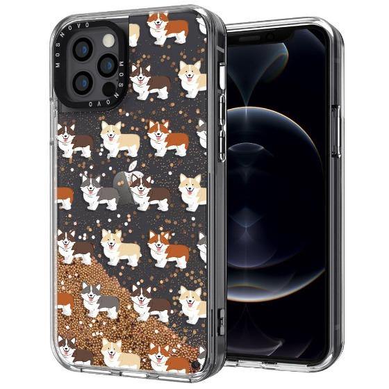 Cute Corgi Glitter Phone Case - iPhone 12 Pro Max Case - MOSNOVO