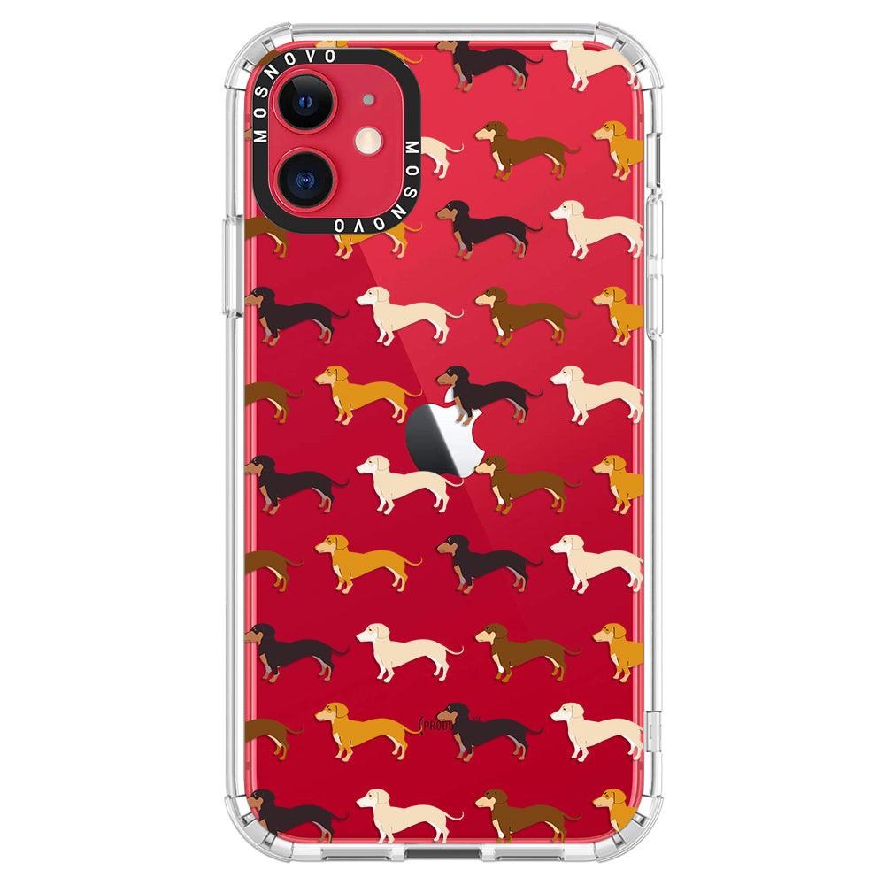Cute Dachshund Phone Case - iPhone 11 Case - MOSNOVO