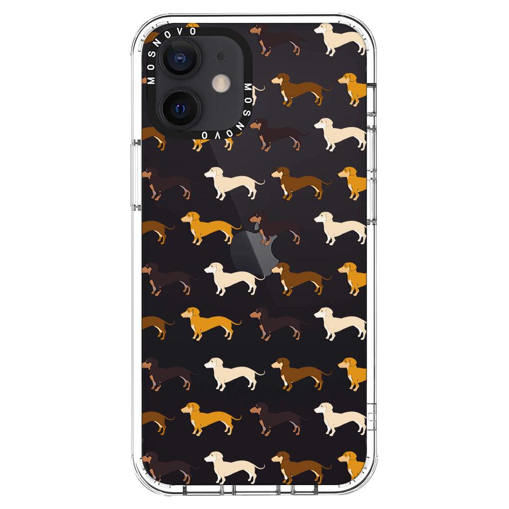 Cute Dachshund Phone Case - iPhone 12 Mini Case - MOSNOVO