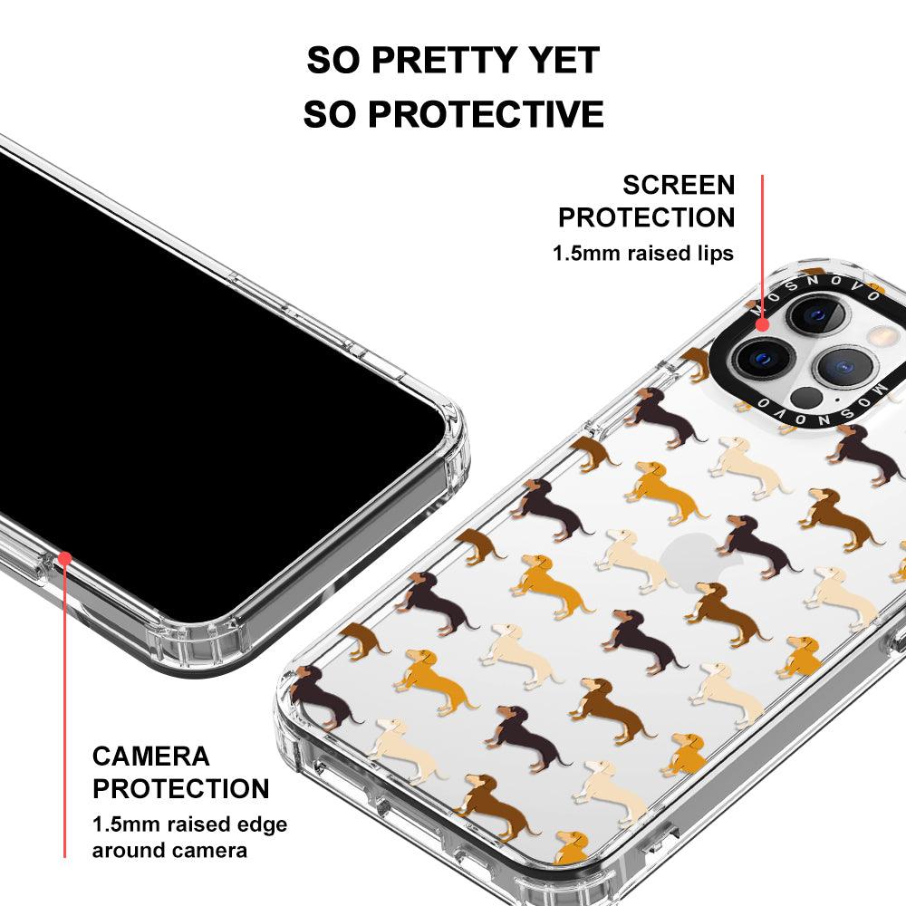 Cute Dachshund Phone Case - iPhone 12 Pro Case - MOSNOVO