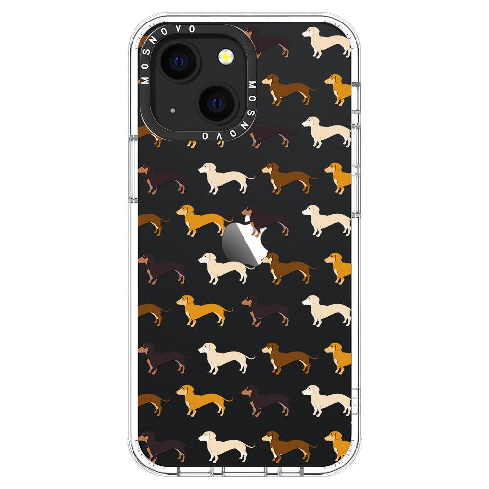 Cute Dachshund Phone Case - iPhone 13 Mini Case - MOSNOVO