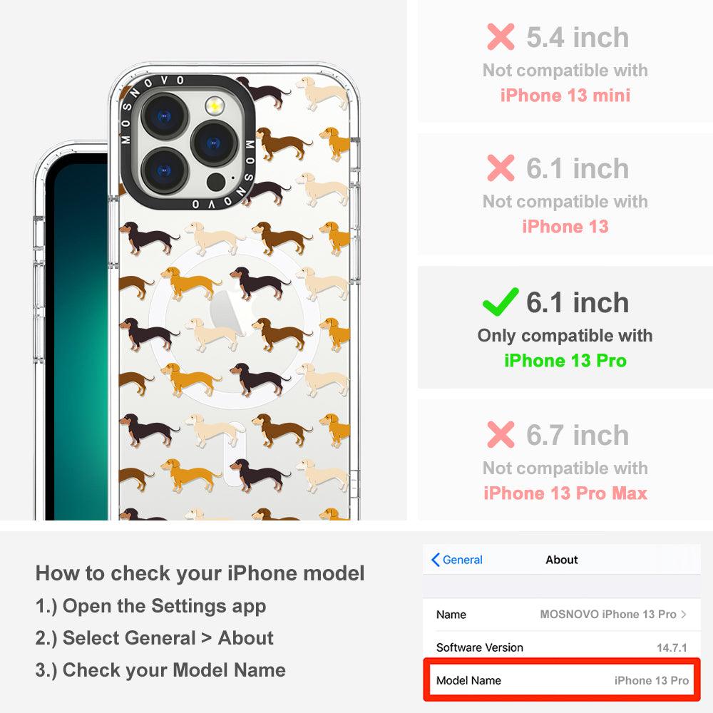 Cute Dachshund Phone Case - iPhone 13 Pro Case - MOSNOVO