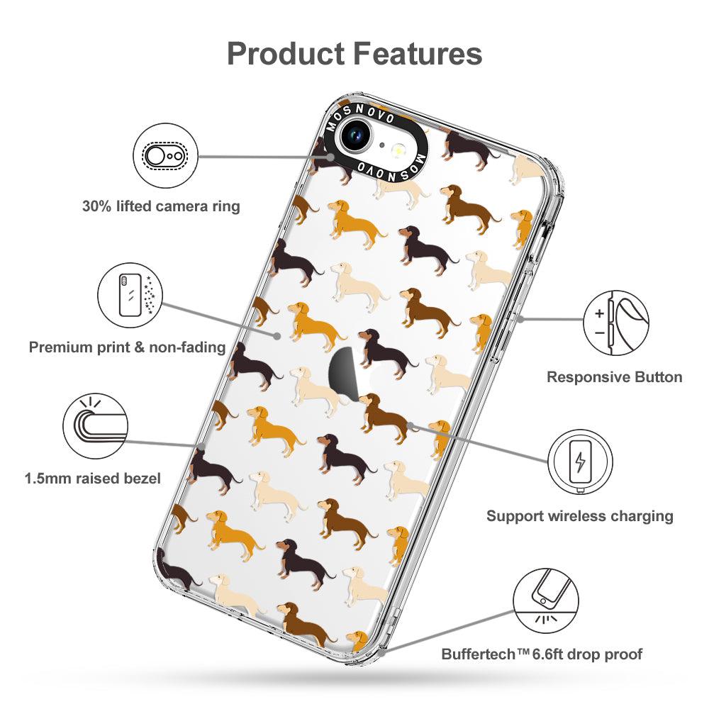 Cute Dachshund Phone Case - iPhone SE 2020 Case - MOSNOVO