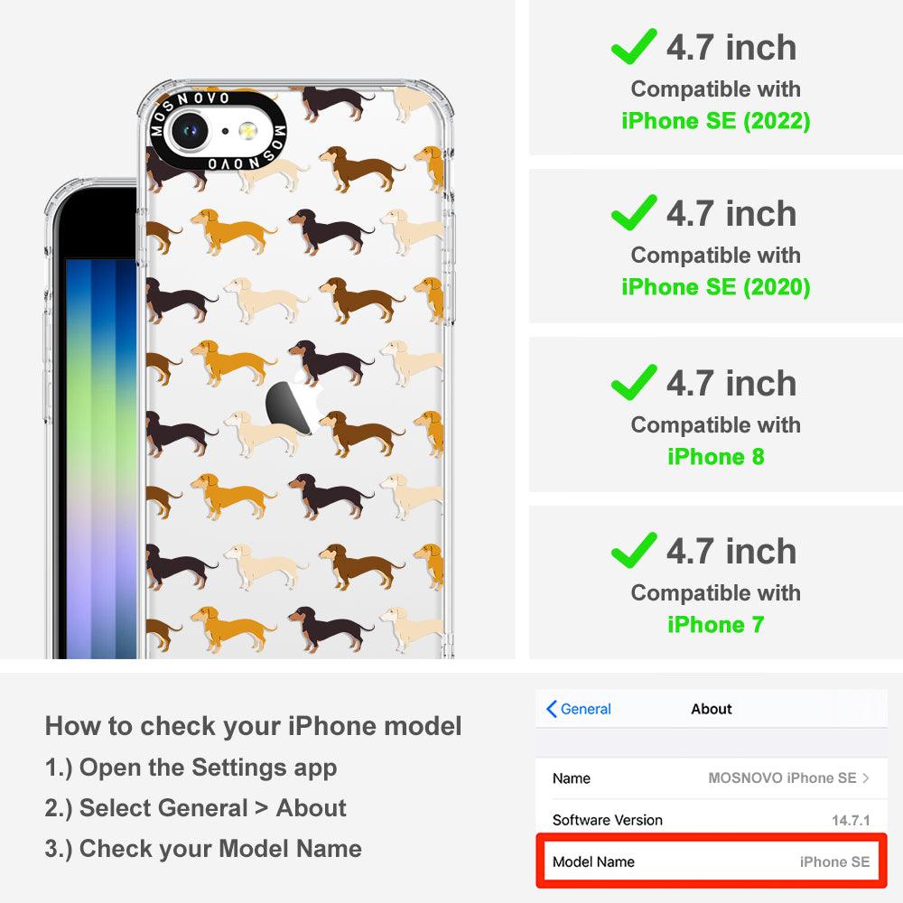 Cute Dachshund Phone Case - iPhone SE 2022 Case - MOSNOVO