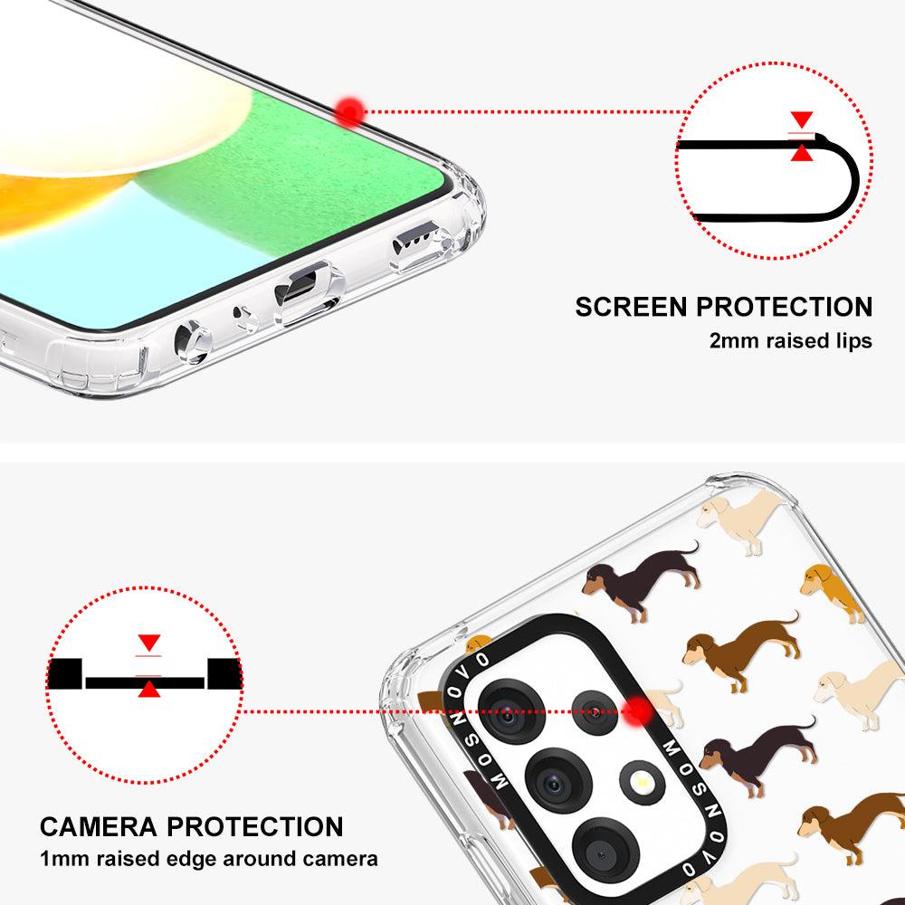 Cute Dachshund Phone Case - Samsung Galaxy A52 & A52s Case - MOSNOVO