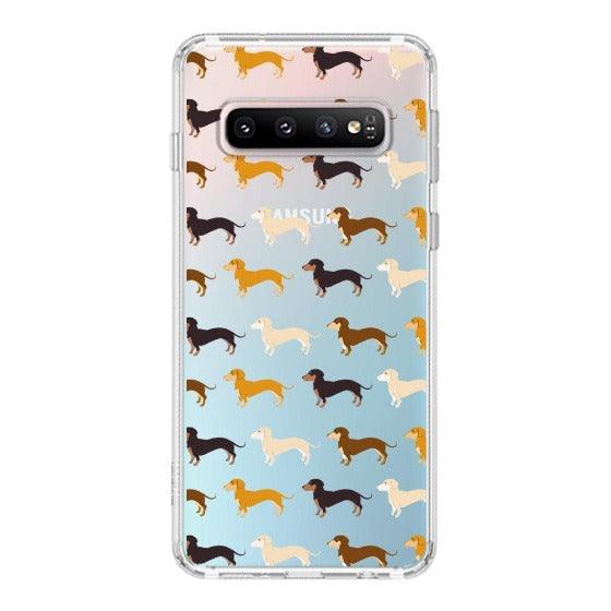 Cute Dachshund Phone Case - Samsung Galaxy S10 Case - MOSNOVO