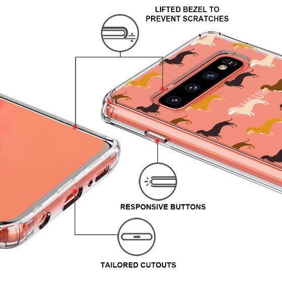 Cute Dachshund Phone Case - Samsung Galaxy S10 Case - MOSNOVO