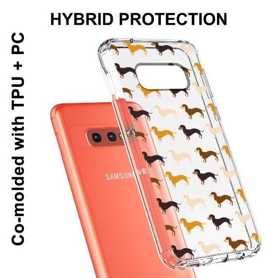 Cute Dachshund Phone Case - Samsung Galaxy S10e Case - MOSNOVO