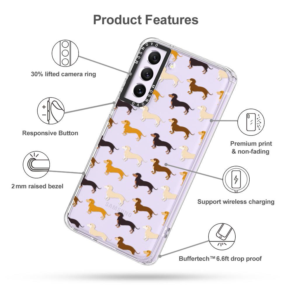 Cute Dachshund Phone Case - Samsung Galaxy S21 FE Case - MOSNOVO