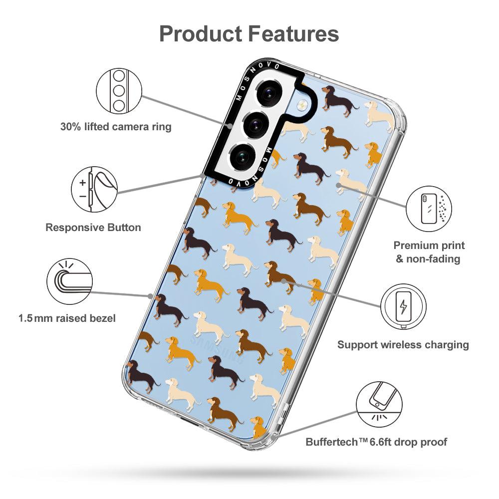 Cute Dachshund Phone Case - Samsung Galaxy S22 Case - MOSNOVO