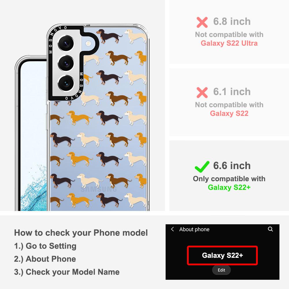 Cute Dachshund Phone Case - Samsung Galaxy S22 Plus Case - MOSNOVO