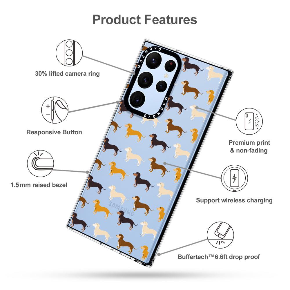 Cute Dachshund Phone Case - Samsung Galaxy S22 Ultra Case - MOSNOVO
