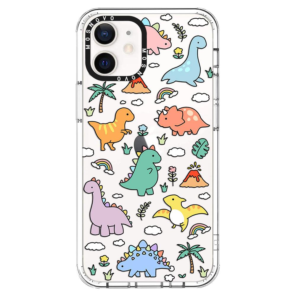 Cute Dinosaur World Phone Case - iPhone 12 Mini Case - MOSNOVO