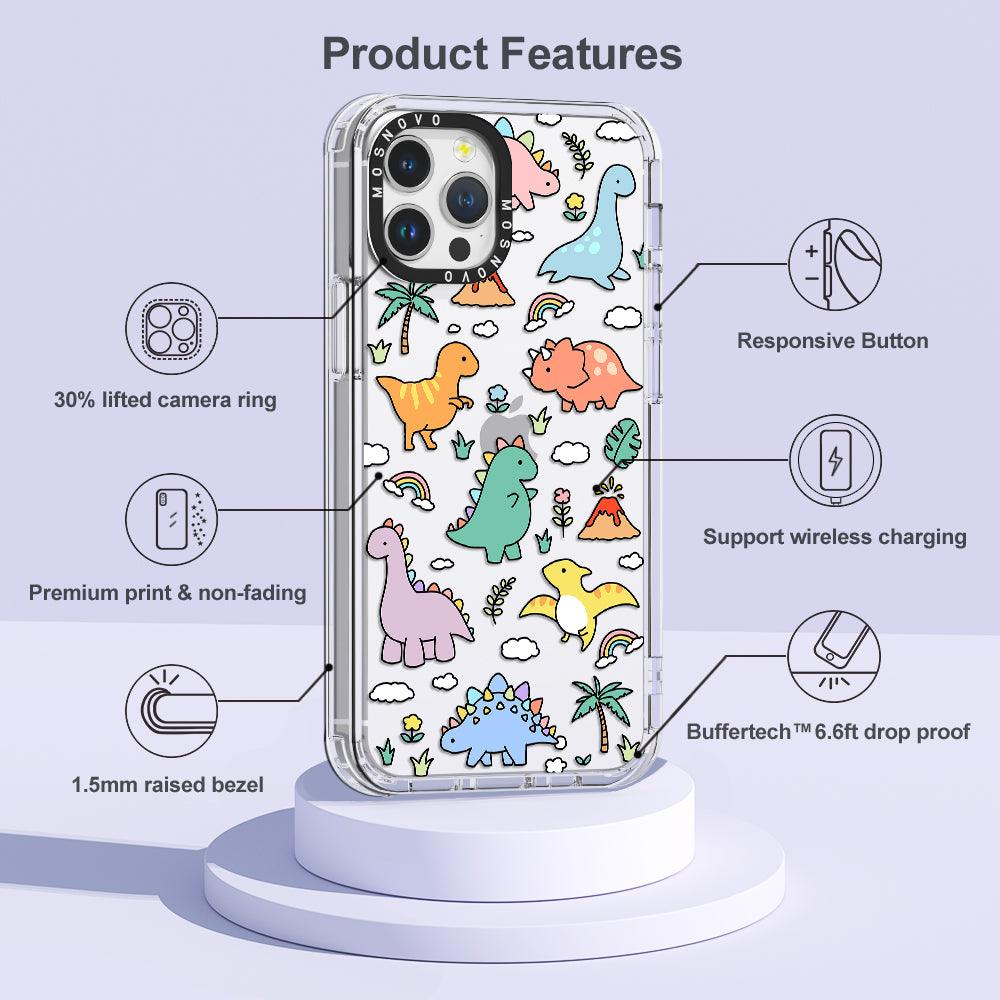Cute Dinosaur World Phone Case - iPhone 12 Pro Case - MOSNOVO