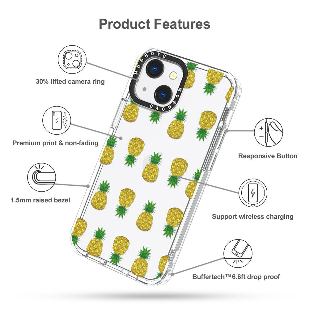 Cute Pineapples Phone Case - iPhone 13 Mini Case - MOSNOVO