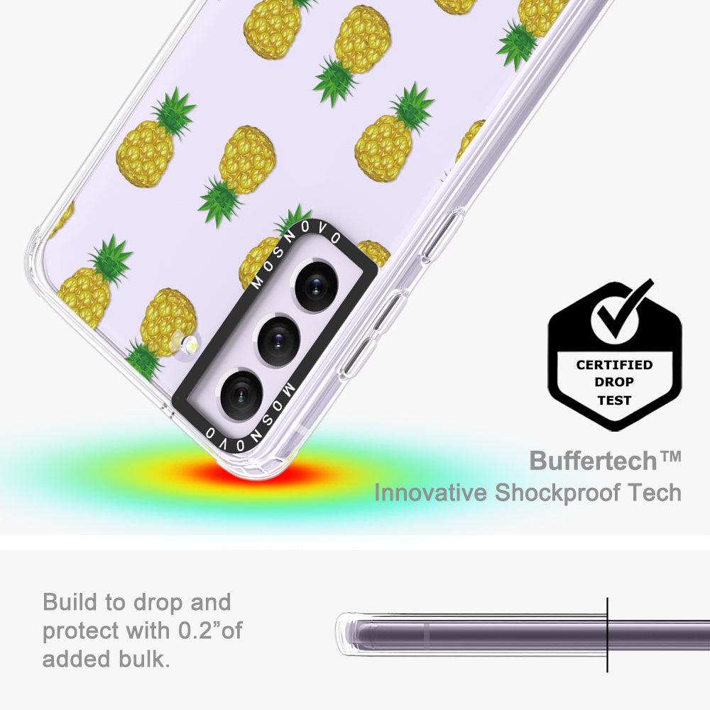 Cute Hawaiian Pineapple Phone Case - Samsung Galaxy S21 FE Case - MOSNOVO