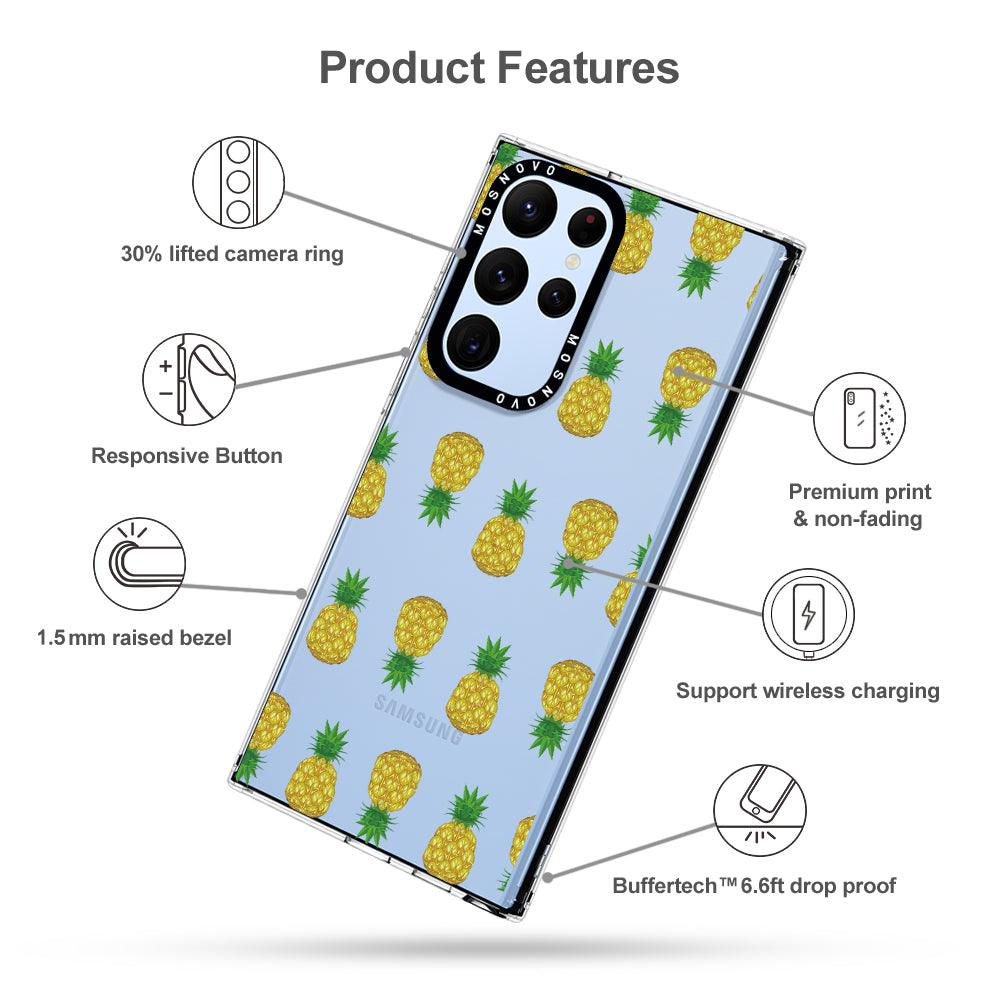Cute Hawaiian Pineapple Phone Case - Samsung Galaxy S22 Ultra Case - MOSNOVO