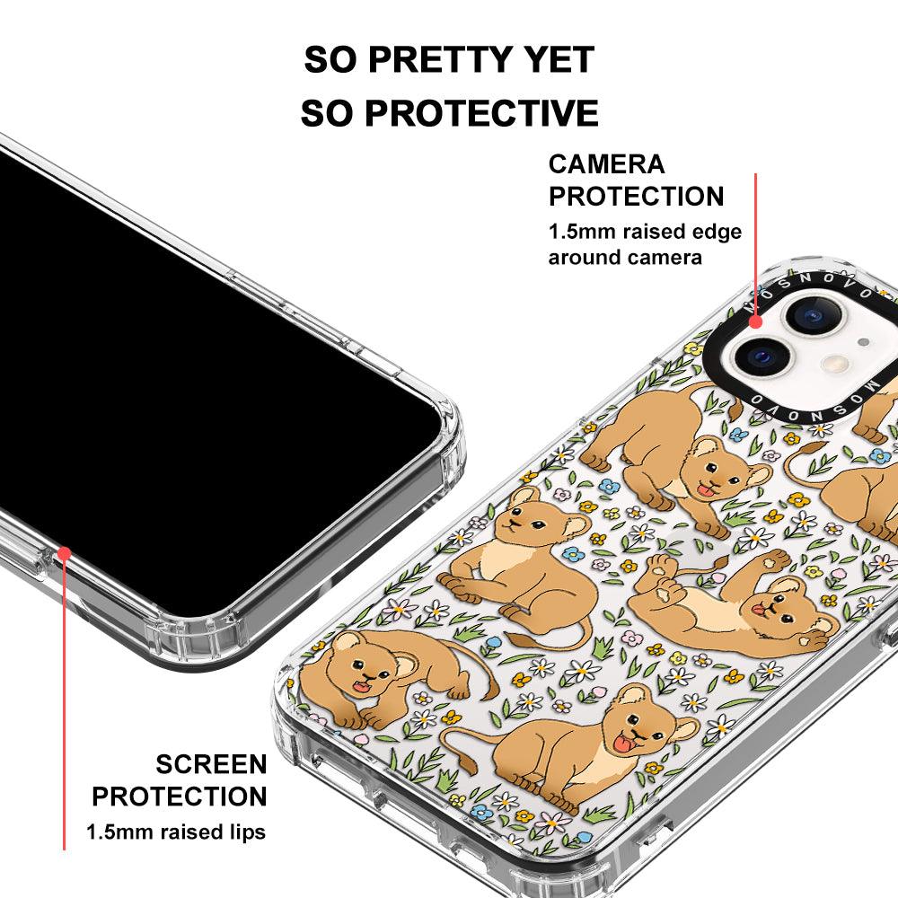 Cute Lion Phone Case - iPhone 12 Mini Case - MOSNOVO